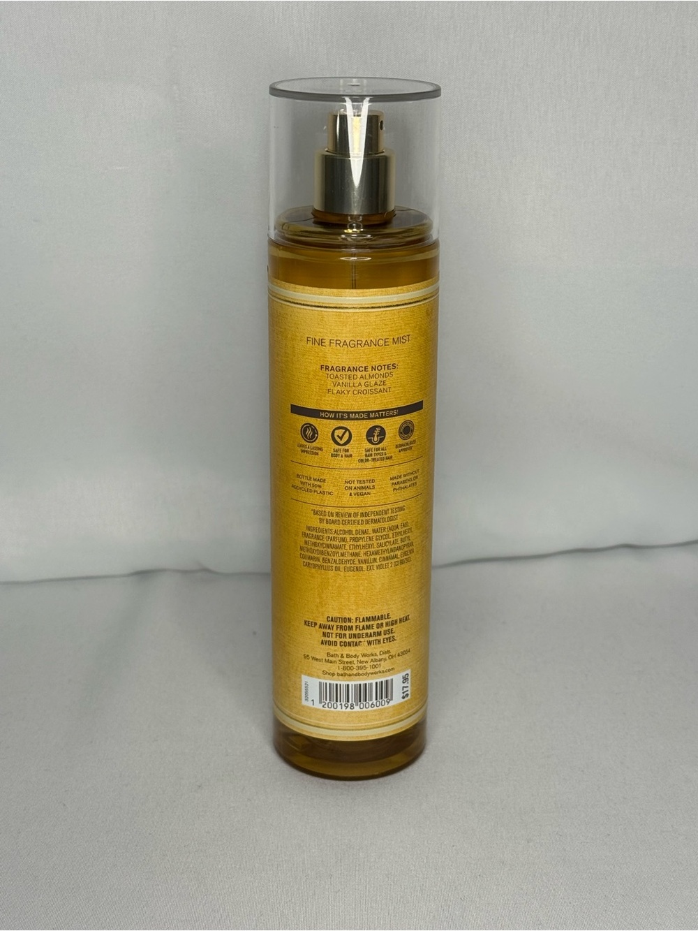 Bath & Body Works Body Spray - Almond Croissant in a Gold Yellow Bottle - Picture 4 of 4